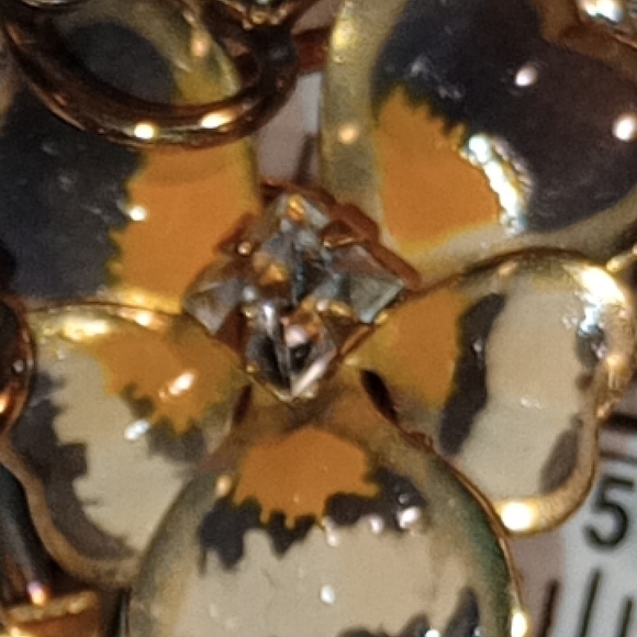 12k Gold Carl Art Enamel Brooch - Picture 7 of 16